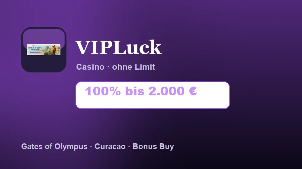 Screenshot von VIPLuck Casino